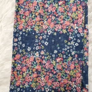 BLUE FLORAL PRINT INFINITY SCARF